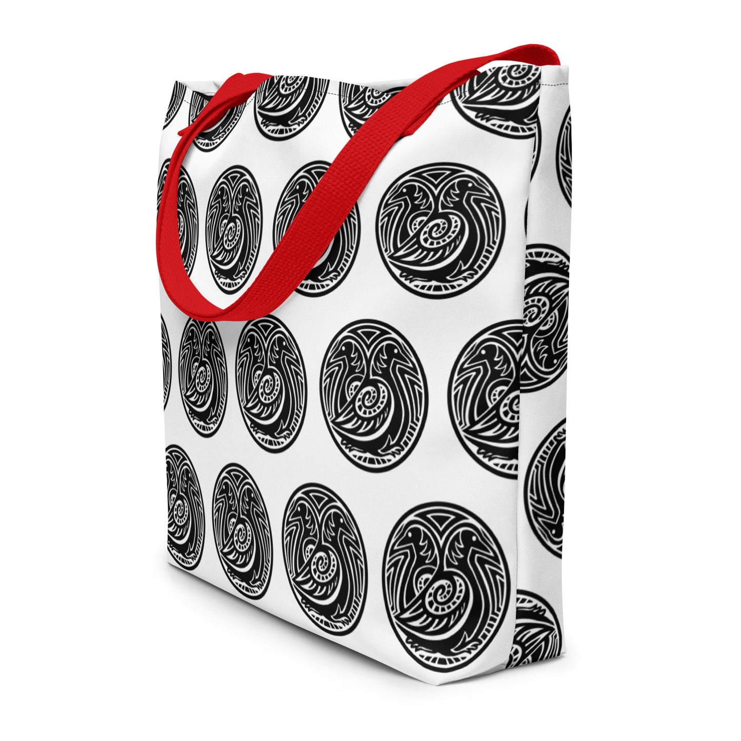 Thought and Memory - All-Over Print Large Tote Bag