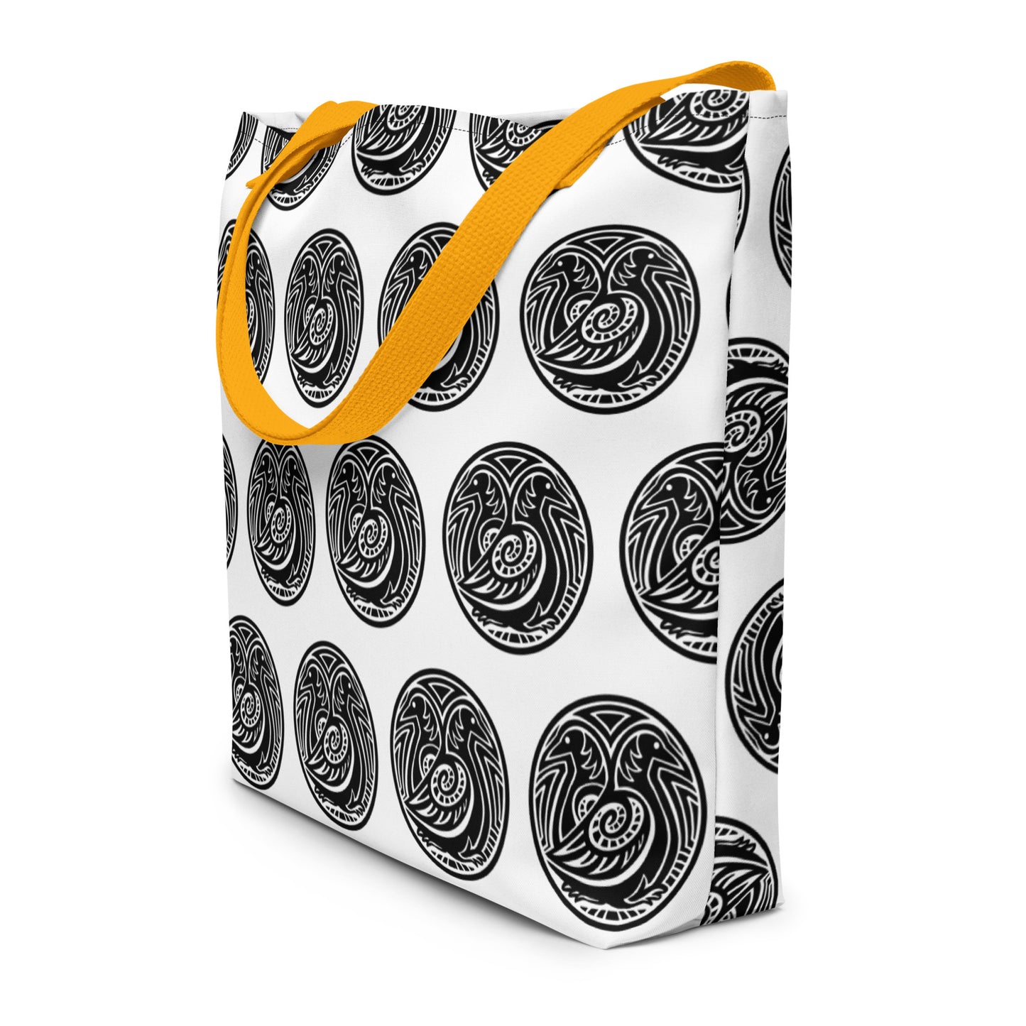 Thought and Memory - All-Over Print Large Tote Bag