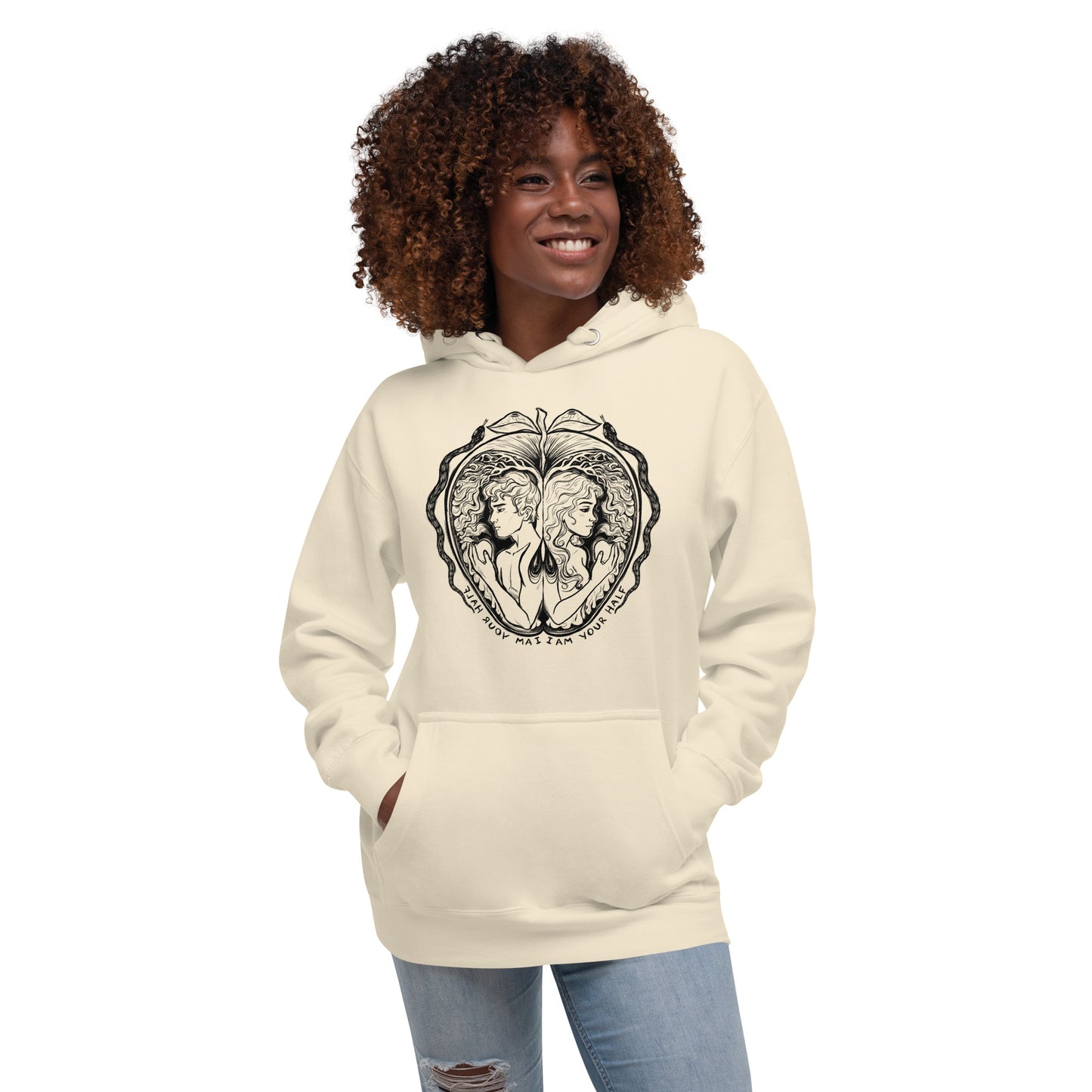 " I Am Your Half " - Hoodie, black design