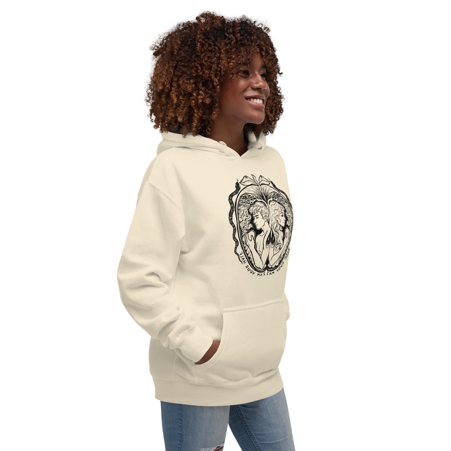 " I Am Your Half " - Hoodie, black design