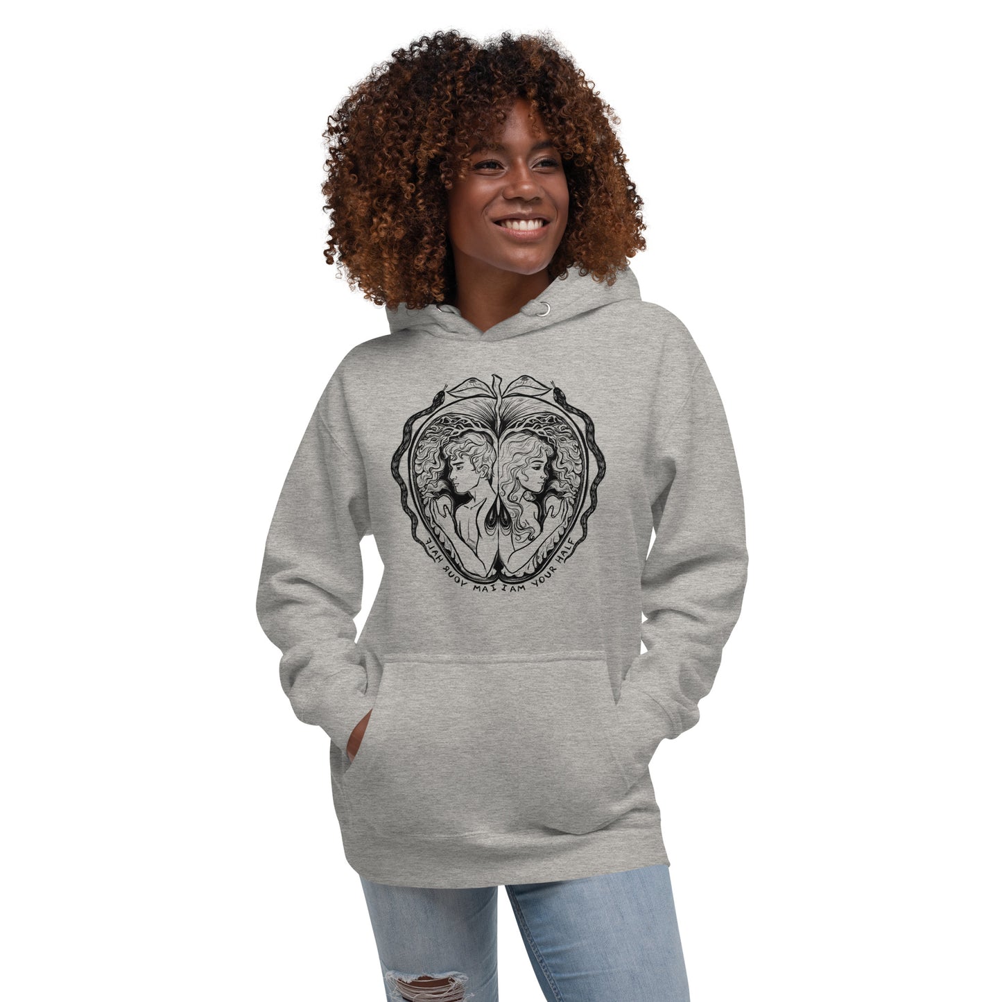 " I Am Your Half " - Hoodie, black design