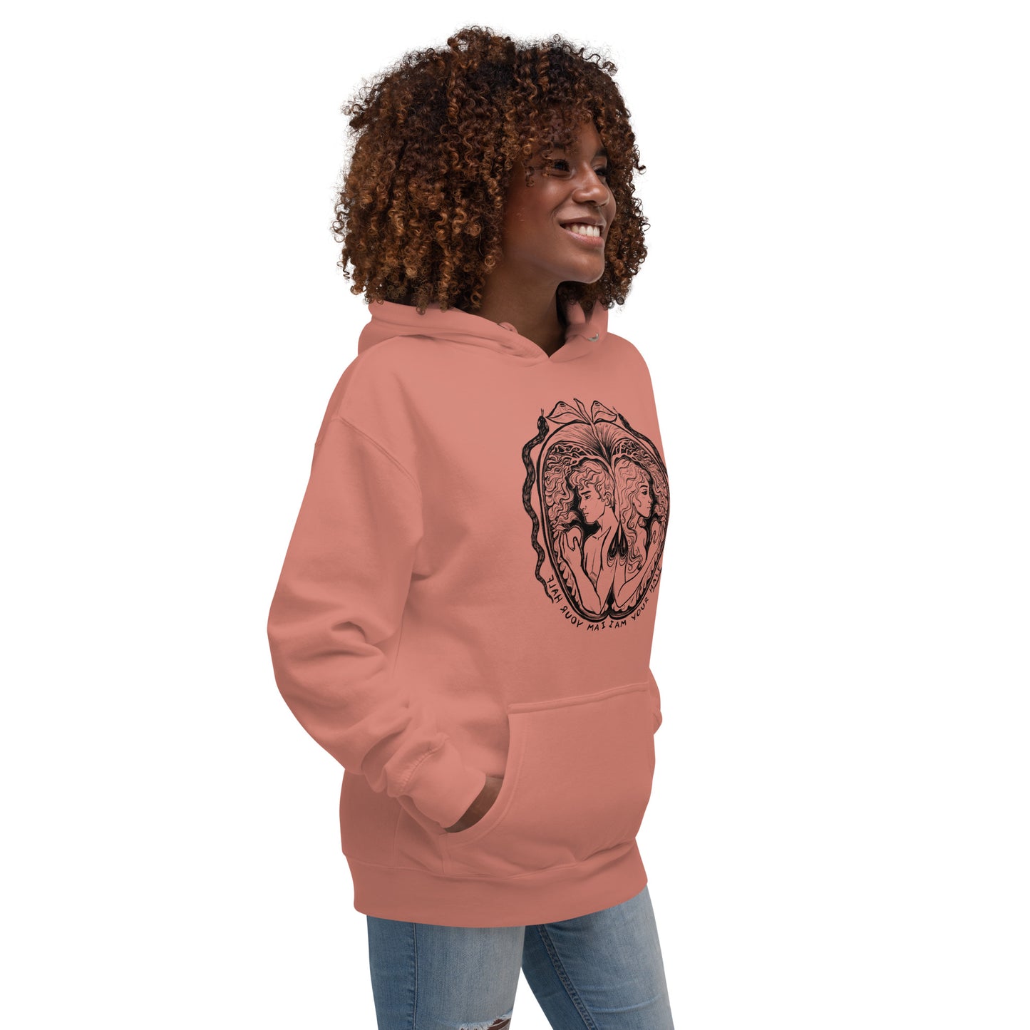 " I Am Your Half " - Hoodie, black design