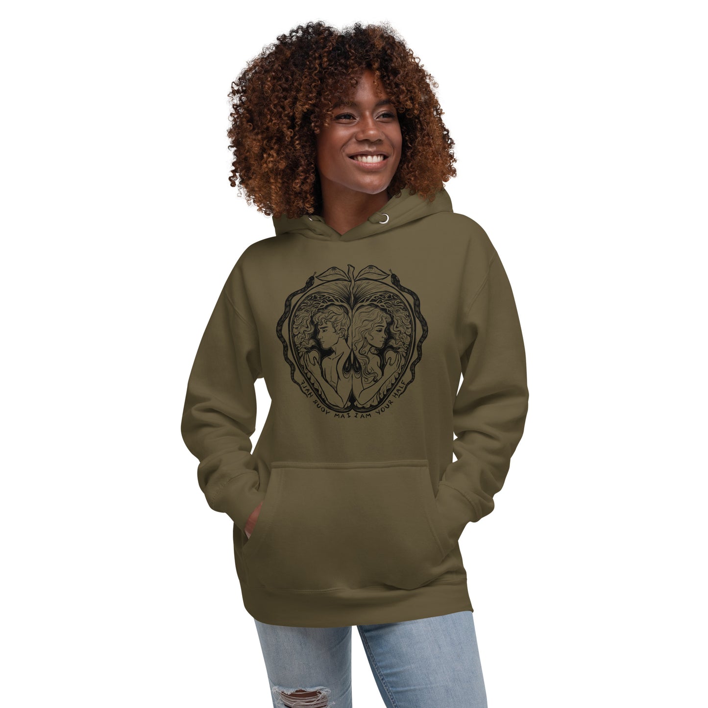 " I Am Your Half " - Hoodie, black design