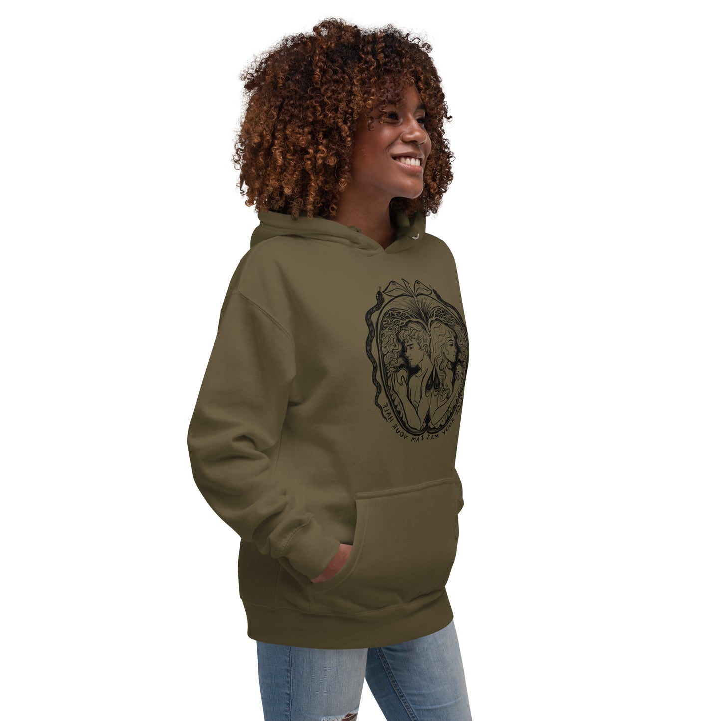 " I Am Your Half " - Hoodie, black design