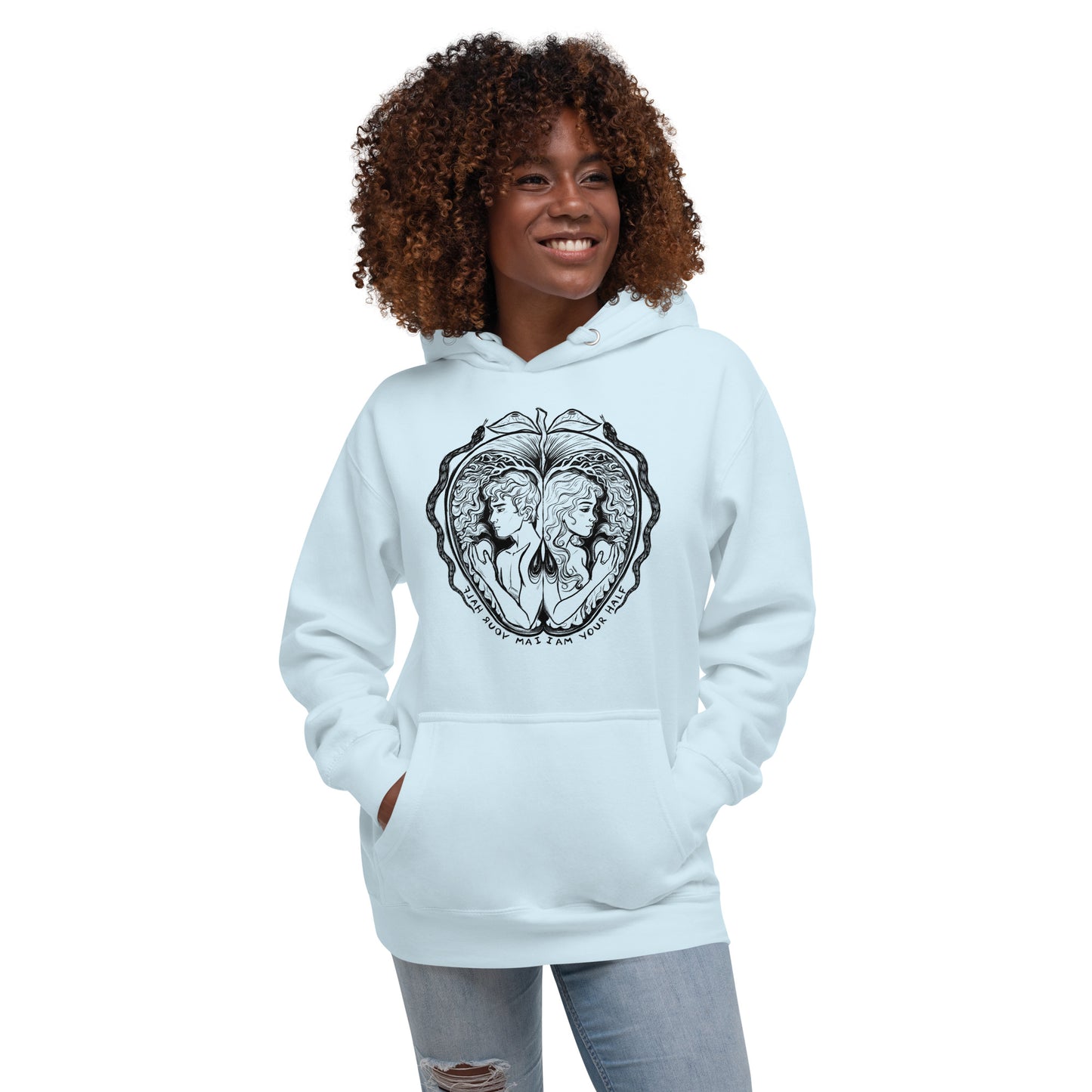 " I Am Your Half " - Hoodie, black design