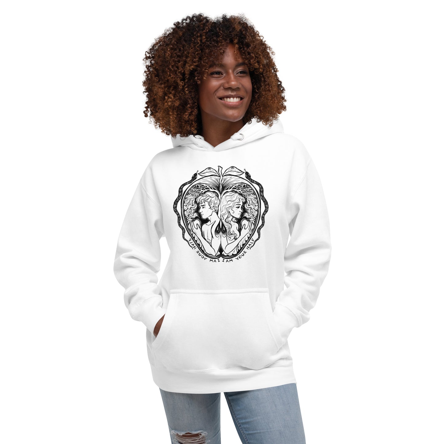 " I Am Your Half " - Hoodie, black design