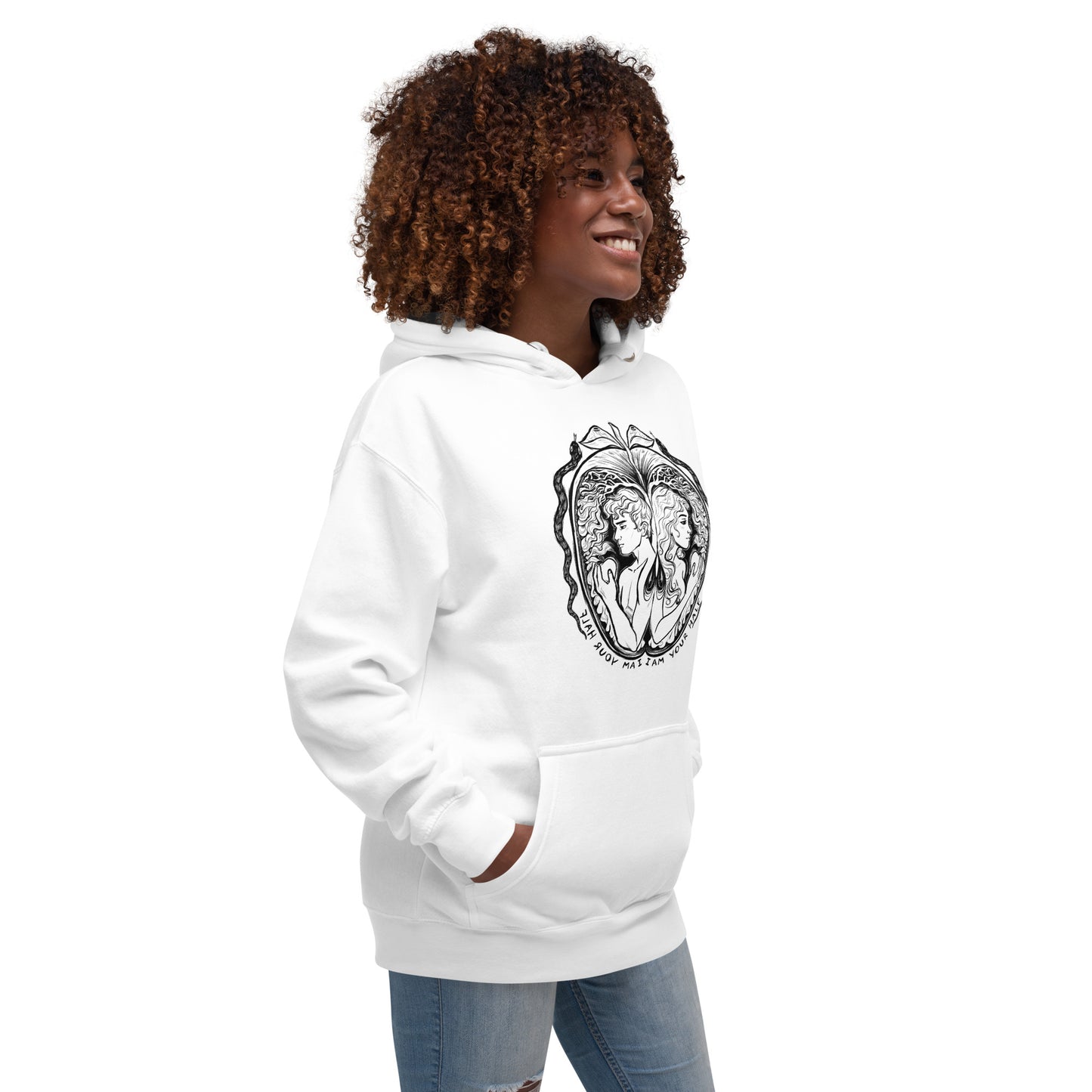" I Am Your Half " - Hoodie, black design