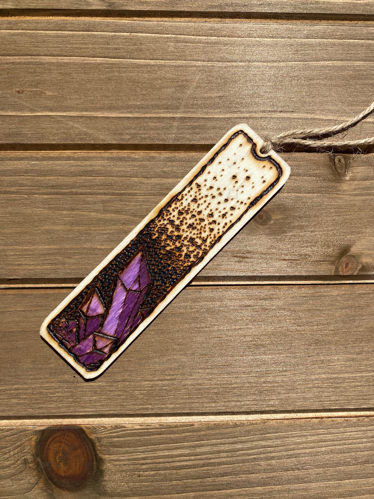 Wooden Bookmark Crystal design