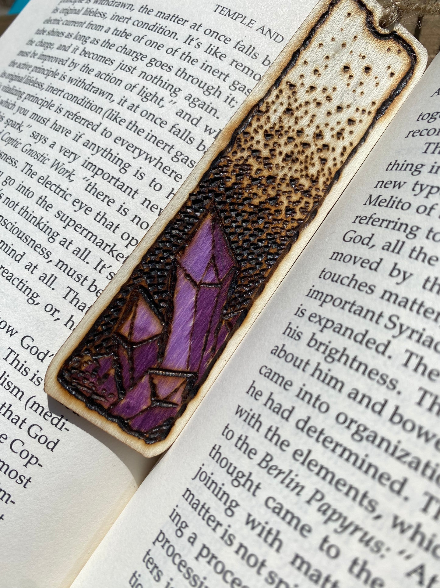 Wooden Bookmark Crystal design