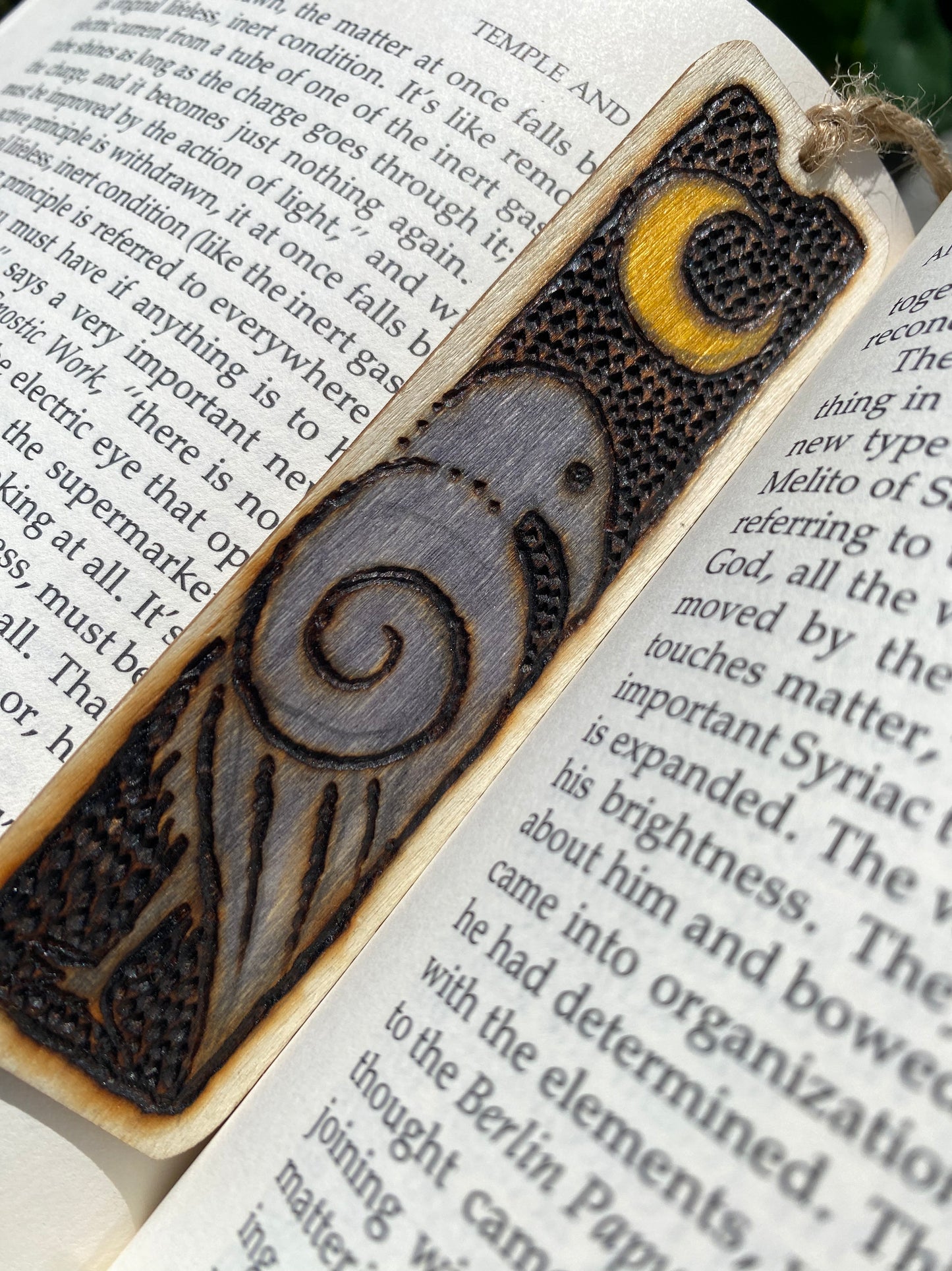 Wooden Bookmark - Raven