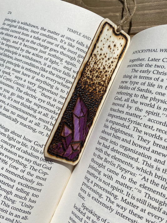 Wooden Bookmark Crystal design