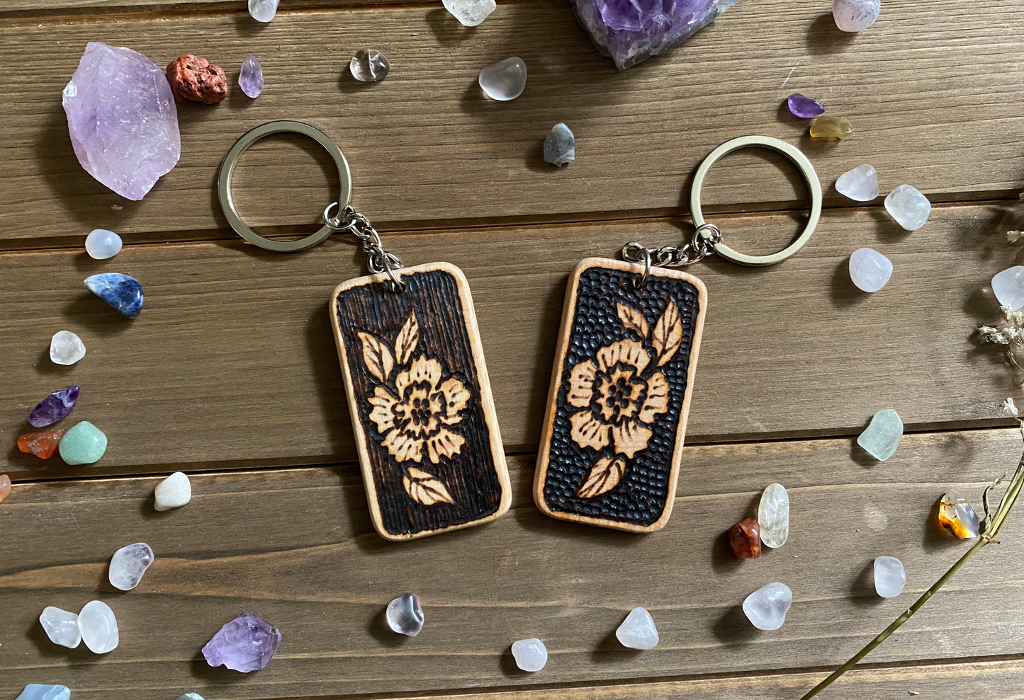 Wild Rose Keychains