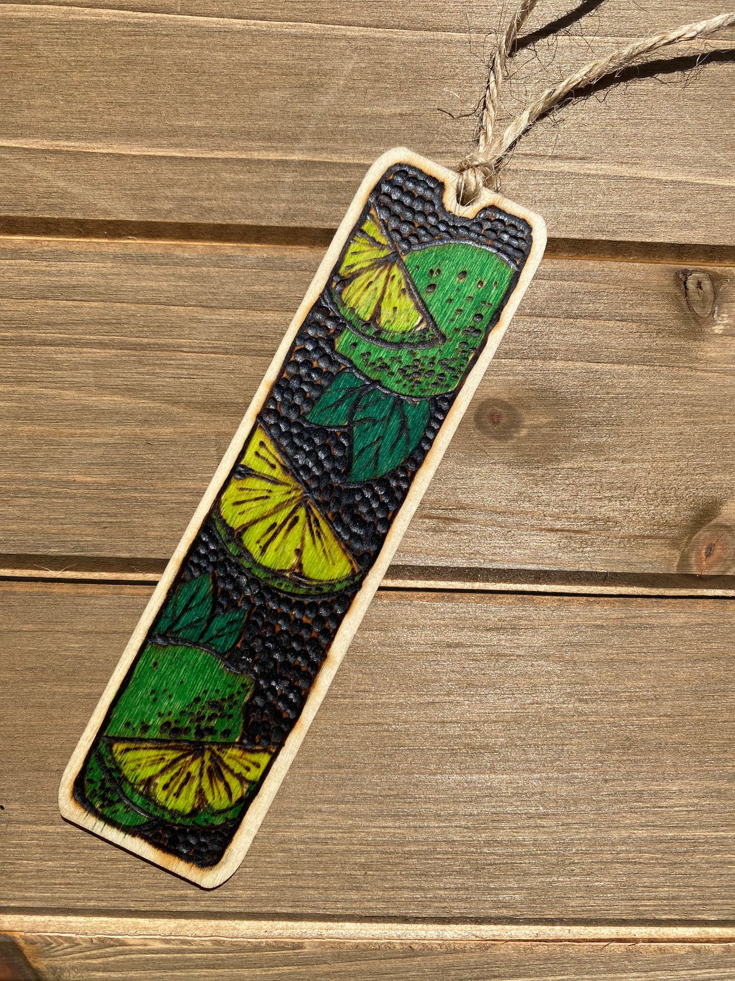 Wooden Bookmark, Citrus designs