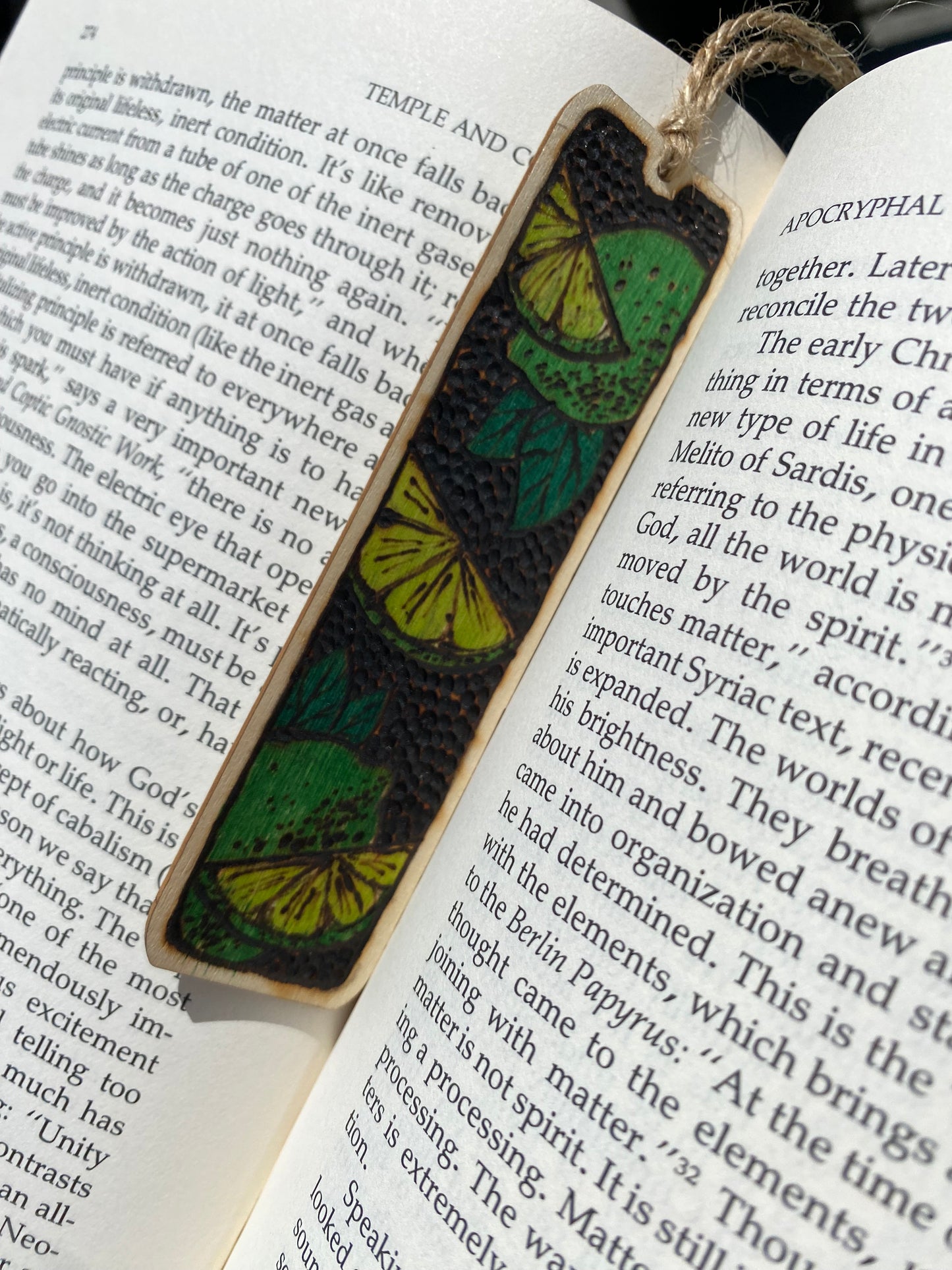 Wooden Bookmark, Citrus designs