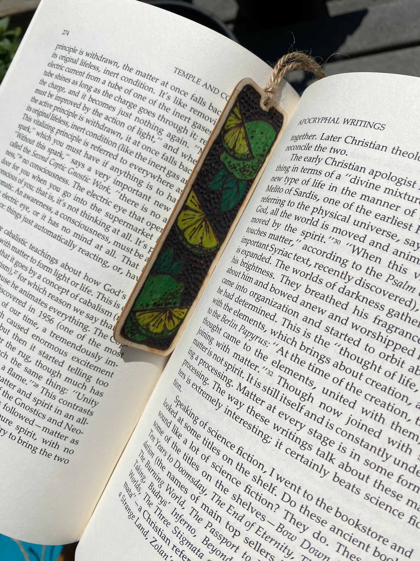 Wooden Bookmark, Citrus designs