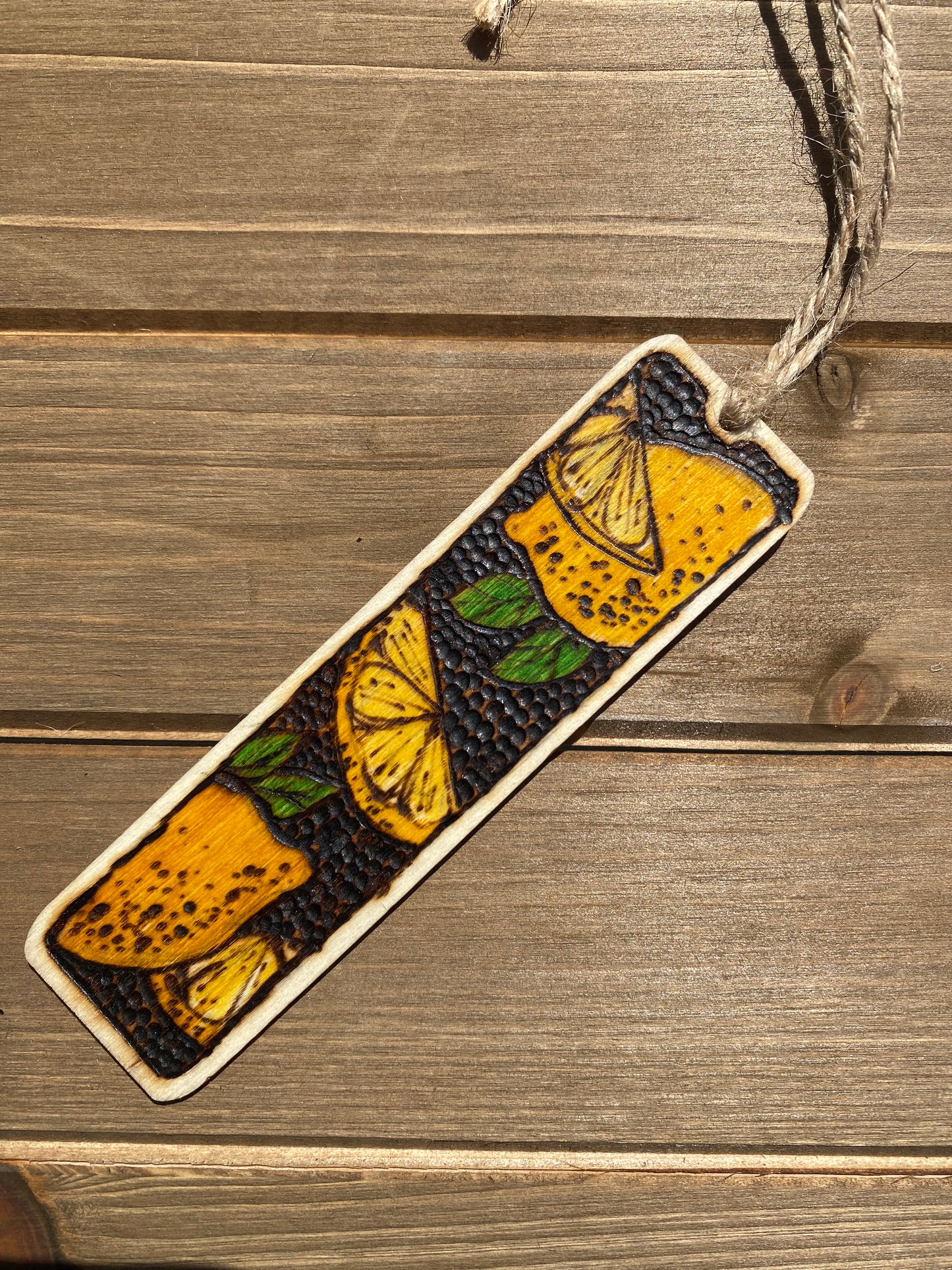 Wooden Bookmark, Citrus designs