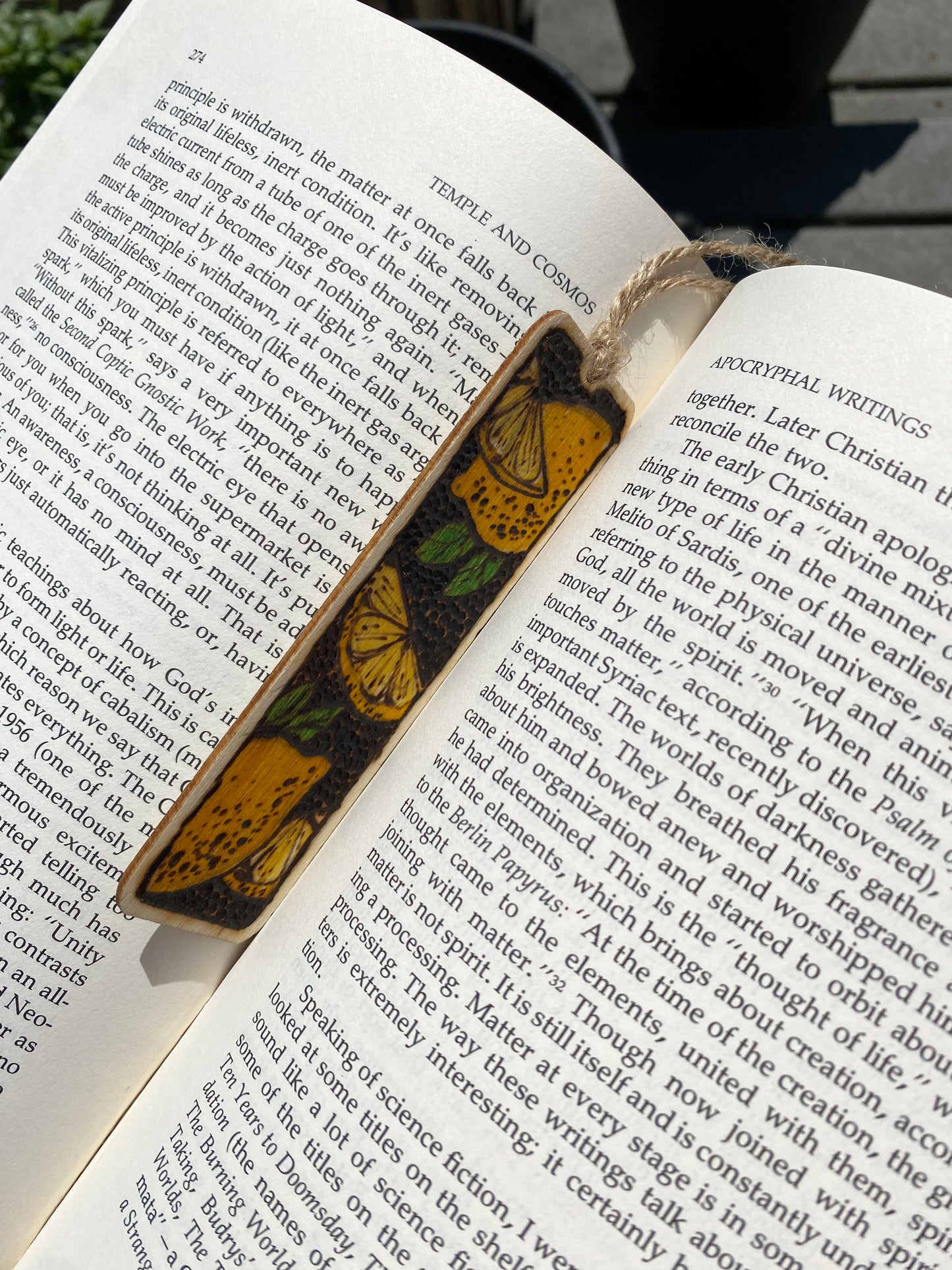 Wooden Bookmark, Citrus designs