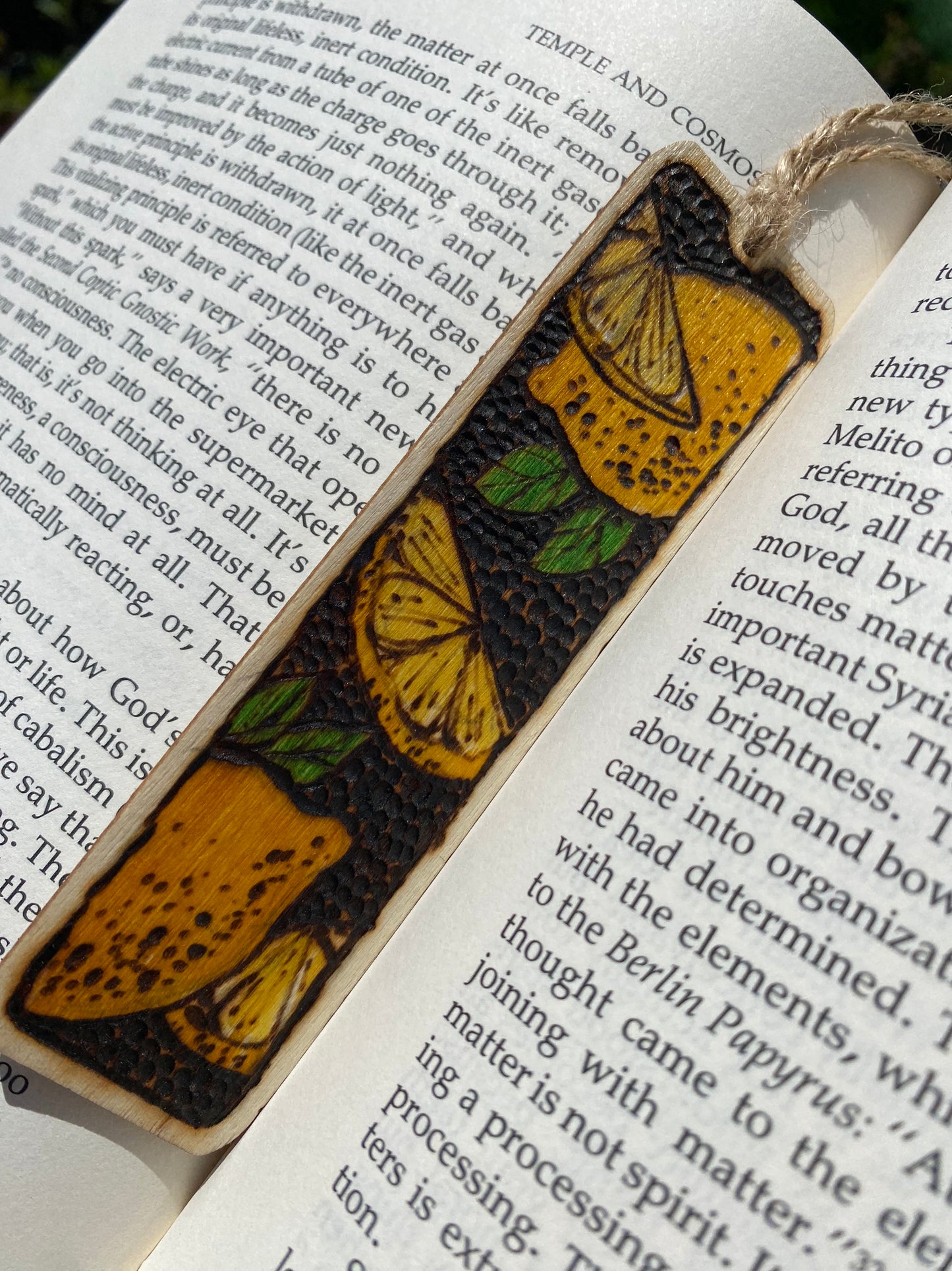 Wooden Bookmark, Citrus designs