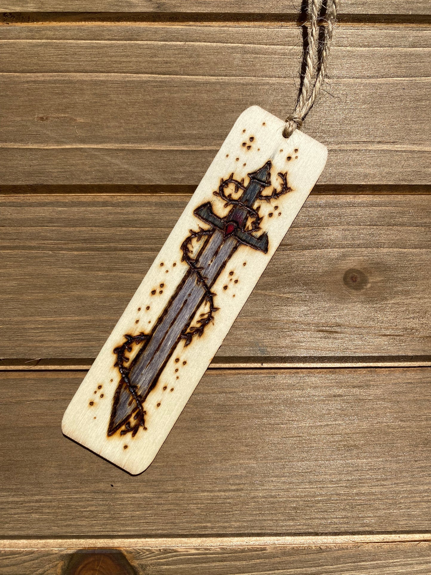 Wooden Bookmark - Sword