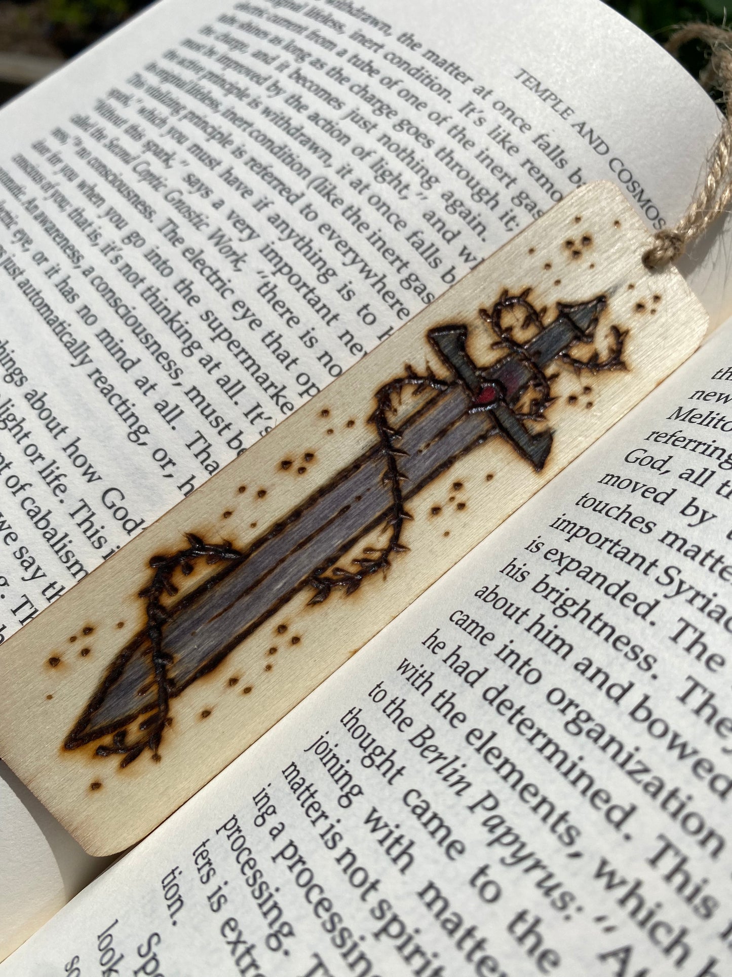 Wooden Bookmark - Sword